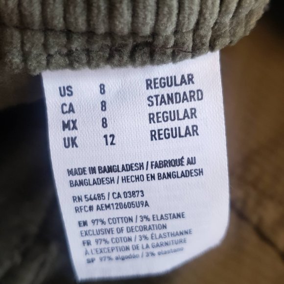 AE HIGH-WAISTED CORDUROY CURVY A-LINE SKIRT - Picture 4 of 7